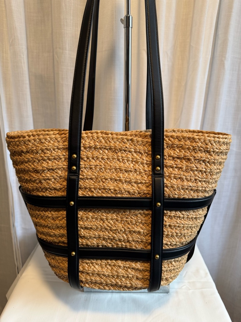YSL rafia caged tote - new, never used. - Picture 9 of 13